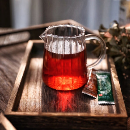Striped Glass Milk Jug