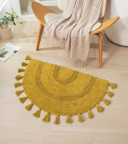 Sunburst Boho Tasseled Plush Rug
