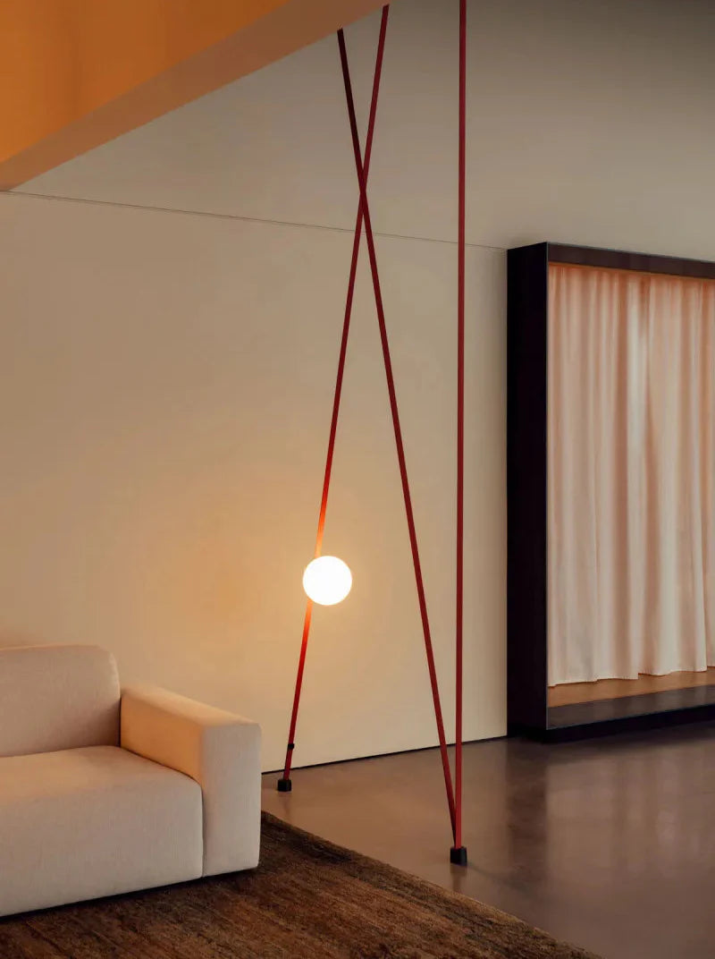 Suspended Sphere Belted Pendant Light