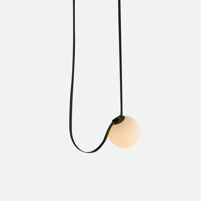 Suspended Sphere Belted Pendant Light