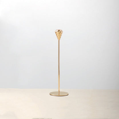 Swirl Metal Vintage Candle Holder Set