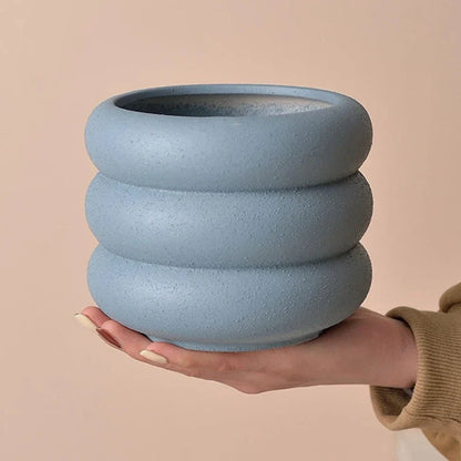 Textured Colorful Rounds Bubble Planter Pot