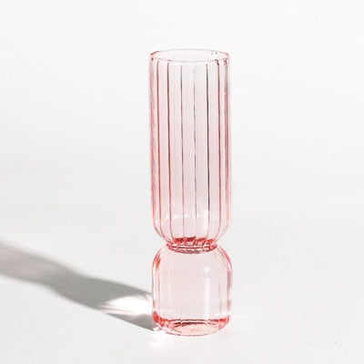 Upside Down Colored Glass Bud Vase & Accent