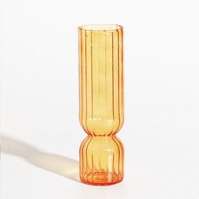 Upside Down Colored Glass Bud Vase & Accent
