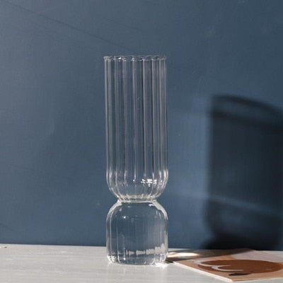Upside Down Colored Glass Bud Vase & Accent
