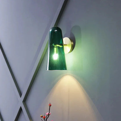 Verdant Glow Glass Wall Sconce
