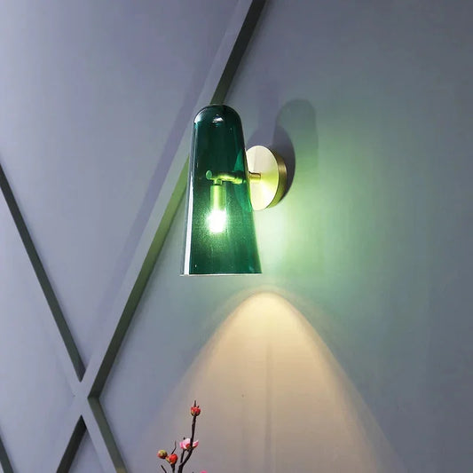 Verdant Glow Glass Wall Sconce