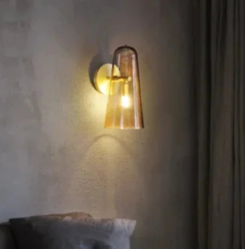 Verdant Glow Glass Wall Sconce