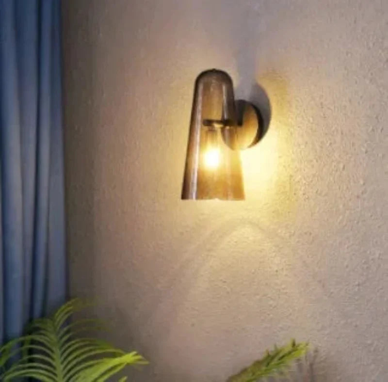 Verdant Glow Glass Wall Sconce