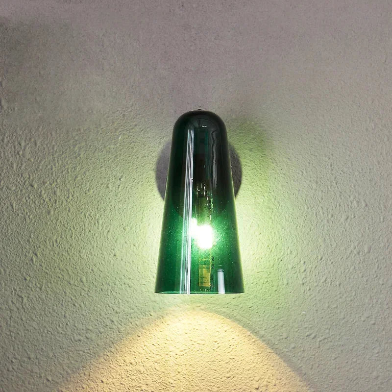 Verdant Glow Glass Wall Sconce