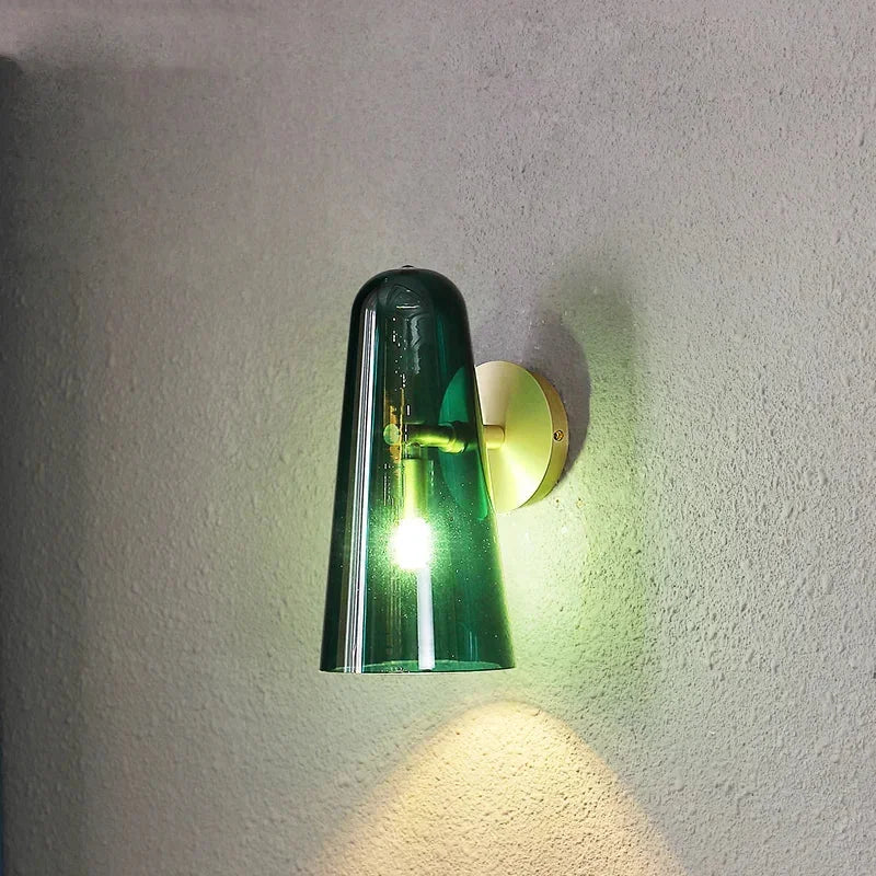 Verdant Glow Glass Wall Sconce