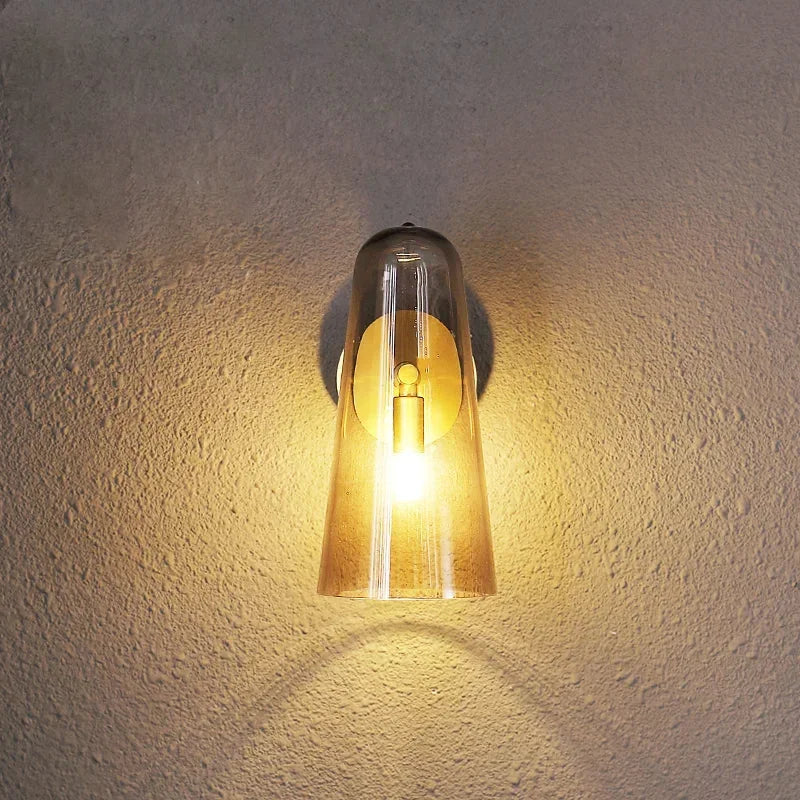Verdant Glow Glass Wall Sconce