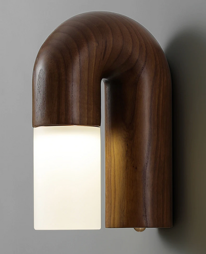 Vintage Ash Wood Wall Lamp