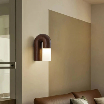 Vintage Ash Wood Wall Lamp