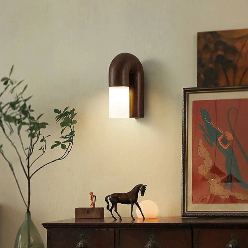 Vintage Ash Wood Wall Lamp