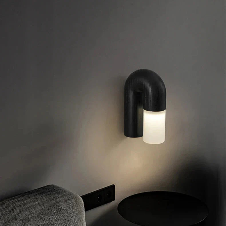Vintage Ash Wood Wall Lamp