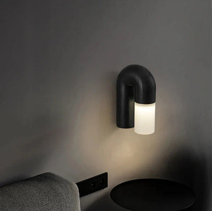 Vintage Ash Wood Wall Lamp