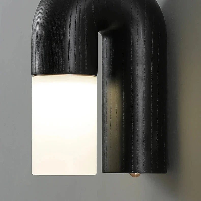 Vintage Ash Wood Wall Lamp