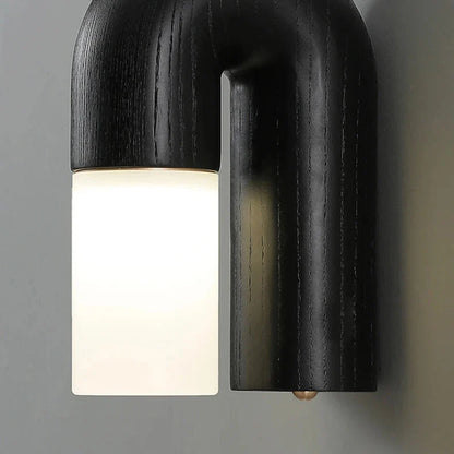 Vintage Ash Wood Wall Lamp