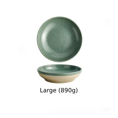 Vintage Jade Ceramic Dinner Plate and Bowl