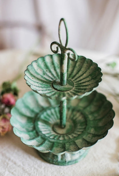 Vintage Jade Tiered Tray