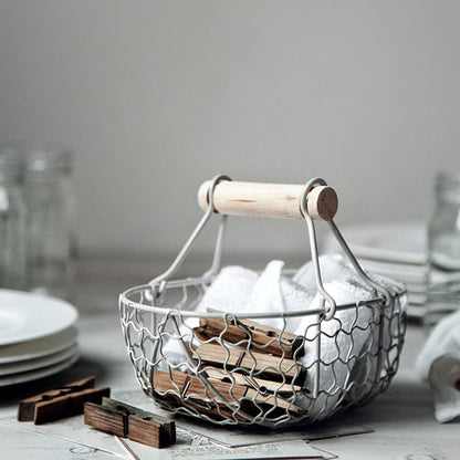 Vintage Wrought Iron Basket