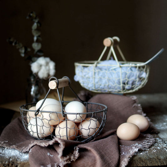 Vintage Wrought Iron Basket