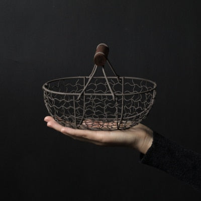 Vintage Wrought Iron Basket