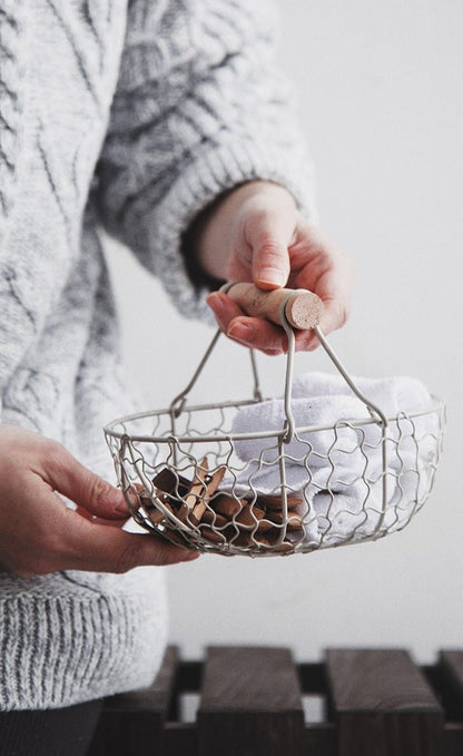 Vintage Wrought Iron Basket