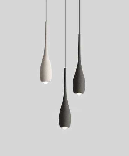 Sculpted Stone Pendant Light