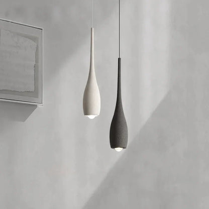 Sculpted Stone Pendant Light
