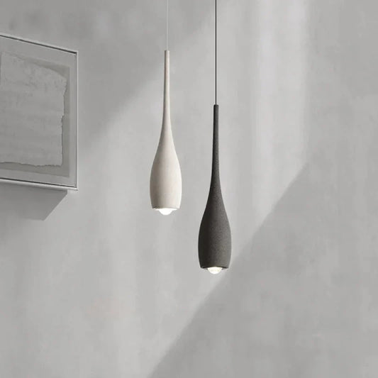 Sculpted Stone Pendant Light
