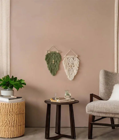 Willow Weave Macramé Leaf Wall Tapestry