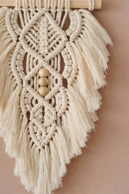 Willow Weave Macramé Leaf Wall Tapestry