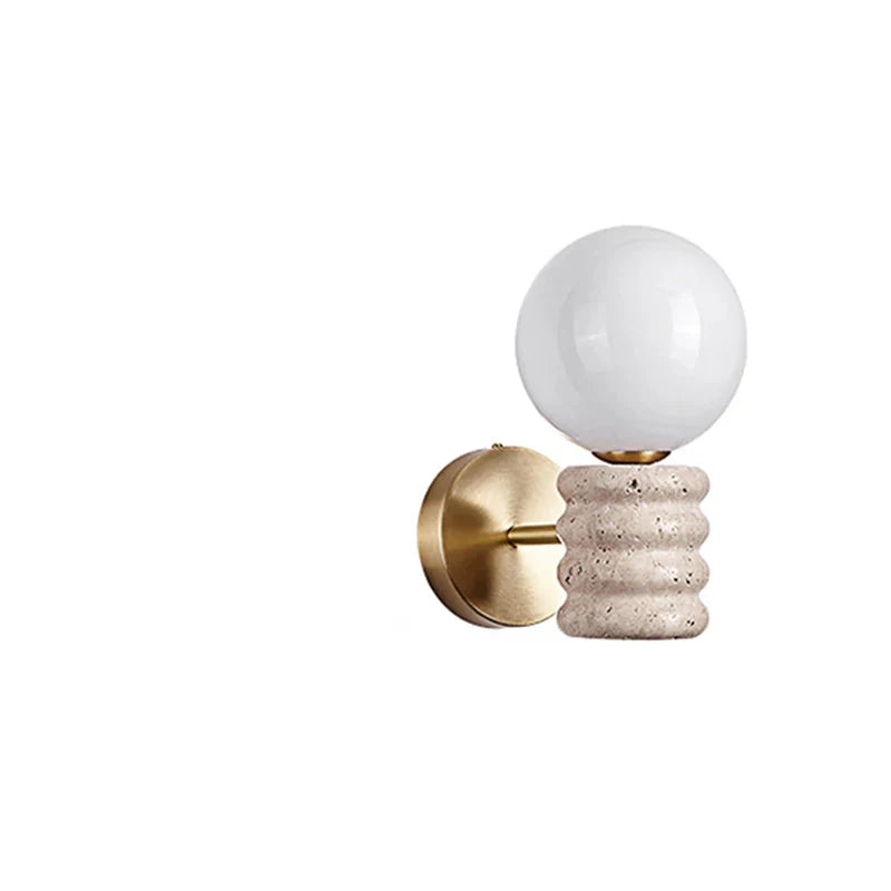 Zen Glow Travertine Wall Lamp