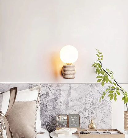 Zen Glow Travertine Wall Lamp