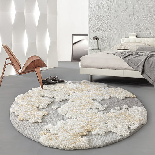 Zeta Abstract Scenic Pattern Wool Rug