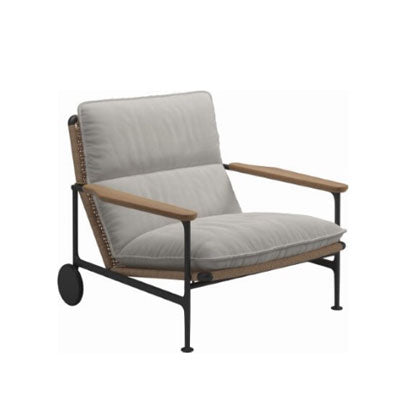Fauteuil Gloster Zenith (accoudoirs en teck) (coussins inclus)