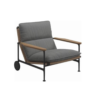 Fauteuil Gloster Zenith (accoudoirs en teck) (coussins inclus)