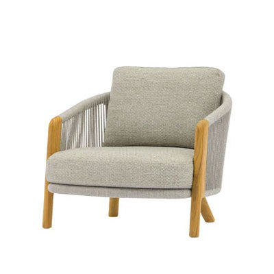 Chaise longue en teck SunWeave Haven (coussins inclus)