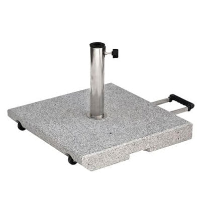 Base carrée en granit Delschen 55 kg avec roulettes